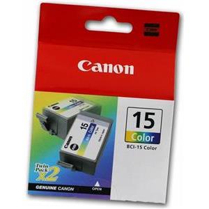 Tinta Canon BCI-15COL, Tri-colour, 2 pak