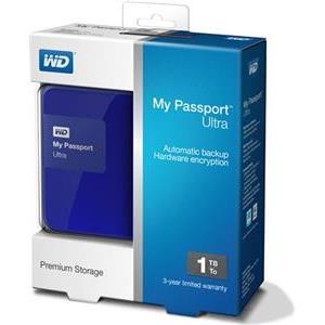 Tvrdi disk vanjski 1000 GB WESTERN DIGITAL My Passport Ultra WDBGPU0010BBL, USB 3.0, 2.5