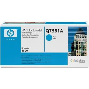 Toner HP Q7581A, Cyan