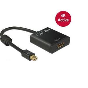 Adapter DELOCK, mini DisplayPort (M) na HDMI (Ž), 4K, crni