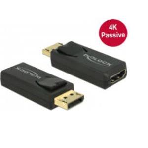 Adapter DELOCK, DP (M) na HDMI-A (Ž), 4K passiv, crni