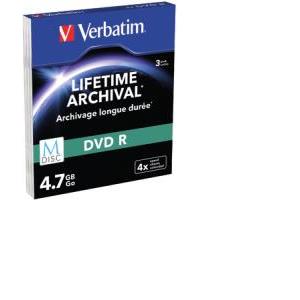 DVD R M-Disc Verbatim 4.7GB 4× Matt Silver 3 pack SC