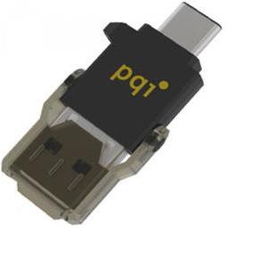 Adapter PQI, USB 3.1 Type-C na USB 3.1 (M) + micro SD čitač kartice (Connect 312)