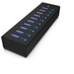 USB HUB ICY BOX IB-AC6110, 10-portni 3.0, vanjski strujni adapter