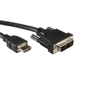 Roline VALUE DVI kabel, DVI-D (18+1) M na HDMI M, plasma konektor, 2.0m