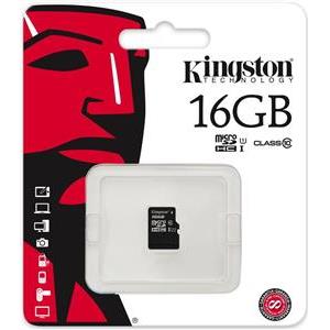 Memorijska kartica Kingston 16GB microSDHC Class 10 UHS-I 45R Flash Card Single Pack w/o Adapter