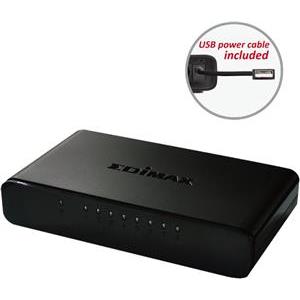 Edimax switch 3308P V3, Fast Eth, 8-port, USB