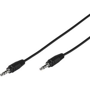 Kabel, 3,5mm stereo jack M na 3,5mm stereo jack M, 1m, crni, Vivanco bulk