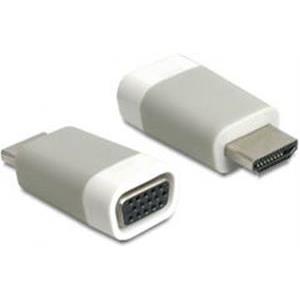 Adapter DELOCK, HDMI (M) na VGA (Ž), bijeli