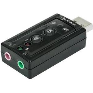 Zvučna kartica, USB, MANHATTAN, Virtualni 7.1, 3-D putem AC-3, vanjska