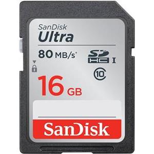 Memorijska kartica SanDisk 16GB Ultra SDHC 80MB/s Class 10 UHS-I, SDSDUNC-016G-GN6IN