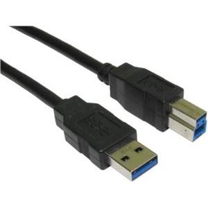 NaviaTec USB 3.0 A plug to B plug, 1,8m BLK