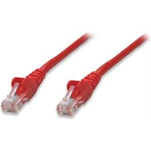 Kabel mrežni Intellinet, Cat6, U/UTP, RJ45-M/RJ45-M, 1.0 m, crveni