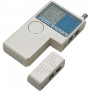 INTELLINET Cable Tester, 4-in-1, RJ11/RJ45/USB/BNC, Beige