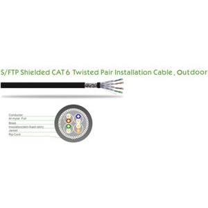 Kabel mrežni S-FTP, Cat. 6, 100m, Bakar, 23AWG, Tvrdi, Crni