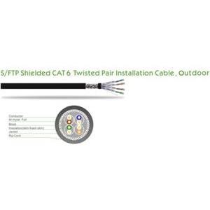 Kabel mrežni S-FTP, Cat. 6, 100m, Bakar, 23AWG, Tvrdi, Crni