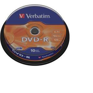 DVD-R Verbatim Matt Silver, Kapacitet 4.7GB, 10 komada, Brzina 16×