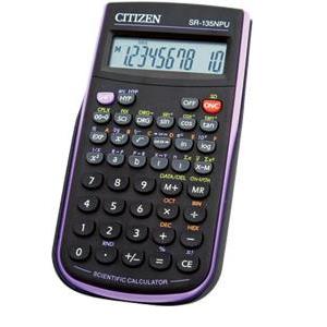 Kalkulator tehnički 8+2mjesta 128 funkcija Citizen SR-135NPU crni/ljubičasti blister