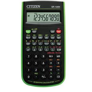 Kalkulator tehnički 8+2mjesta 128 funkcija Citizen SR-135NGR crni/zeleni blister