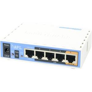 Mikrotik RB952Ui-5ac2nD hAP ac lite, 650MHz CPU, 64MB RAM, 5xLAN, 2.4Ghz 802.11b/g/n/ 5Ghz 802.11ac, USB, PSU, RouterOS L4