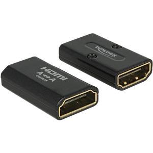 Adapter DELOCK, HDMI-A (Ž) na HDMI-A (Ž), 4k, High Speed, crni