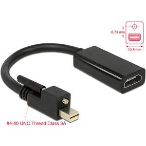 Adapter DELOCK, mini DisplayPort (M) s vijkom na HDMI (Ž)