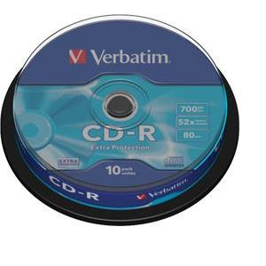 CD-R Verbatim, Kapacitet 700Mb, 10 komada, Brzina 52x