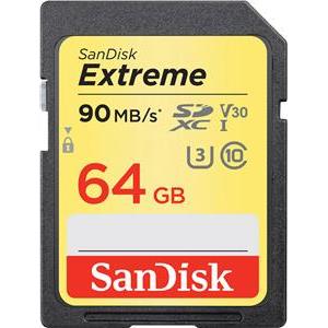 Memorijska kartica SanDisk 64GB Extreme SDXC Card 90MB/s V30 UHS-I U3, SDSDXVE-064G-GNCIN