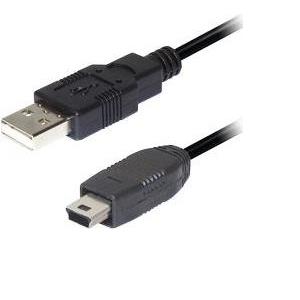 Transmedia USB A to 5 pin mini Kabel 0,3m