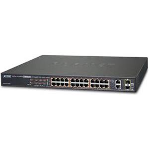 Planet FGSW-2624HPS4 24-Port 100TX 802.3at PoE 2-Port Gigabit TP SFP Web Smart Switch 420W