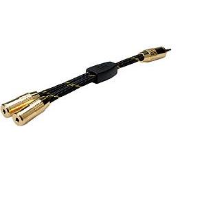 Roline GOLD adapter kabel 3.5mm Stereo, 1×M - 2×F, 0.15m, 11.09.4213