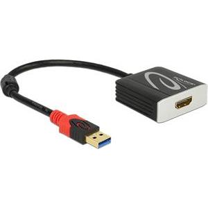 Adapter DELOCK, USB 3.0-A (M) na HDMI (Ž), crni, 27,5cm