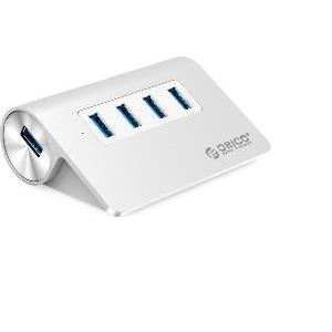 Orico 4-portni USB3.0 hub, Aluminium, srebrni