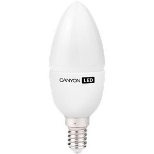 CANYON BE14FR3.3W230VN LED lamp, B38 shape, milky, E14, 3.3W, 220-240V, 150°, 262 lm, 4000K, Ra>80, 50000 h