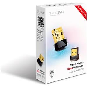 TP-Link AC450 Wireless Nano USB Adapter, Nano Size, MediaTek, 1T1R, 433Mbps at 5GHz, 802.11ac/n/a, USB 2.0, 1 internal antenna