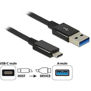 Kabel DELOCK, USB 3.1 Type-C (M) na USB-A (M), koaksijalni, 1.0m