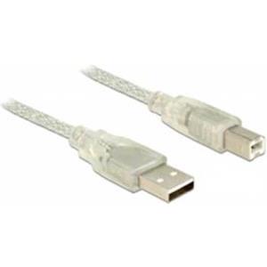 Kabel DELOCK, USB 2.0, USB-A (M) na USB-B (M), prozirni, 2m (za printer)