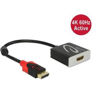 Adapter DELOCK, DisplayPort (M) na HDMI (Ž), aktivni, 4K 60Hz