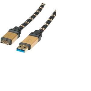 Roline GOLD USB3.0 kabel TIP A(M) - Micro B(M), 2.0m