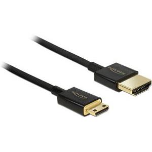 Kabel DELOCK Premium, HDMI-A (M) na HDMI mini-C (M), 3D, 4K, High Speed, 2m