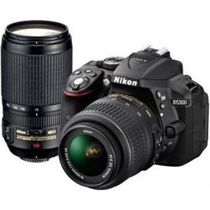 Digitalni fotoaparat Nikon D5300 kit, AF-P 18-55 VR + AF-P 70-300VR, crni