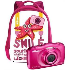 Digitalni fotoaparat Nikon Coolpix W100, Pink Backpack kit