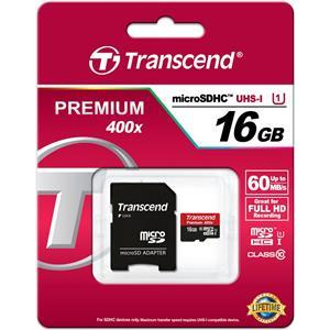 Memorijska kartica Transcend 16GB SD MICRO HC Class UHS 1 + SD adapter