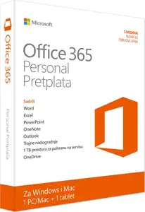 Software Microsoft Office 365 Personal, Hrvatski, QQ2-00510, godišnja pretplata