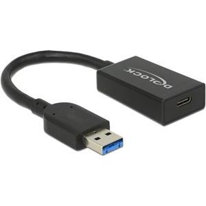 Adapter DELOCK, USB 3.1-A gen2 (M) na USB 3.1-C gen2 (Ž), aktivni, 0,15m