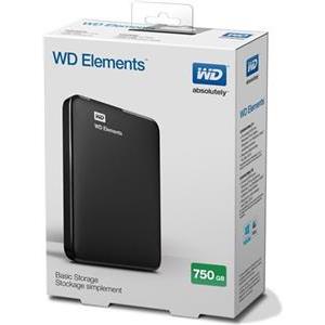 HDD eksterni Western Digital Elements™ Portable 750GB, 2.5˝ WDBUZG7500ABK