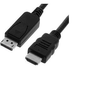 Roline VALUE DisplayPort kabel v1.1, DP - HDMI (HDTV), M/M, 2.0m, crni