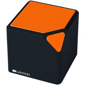 Canyon CNE-CBTSP2BO Portable Bluetooth V4.2+EDR stereo speaker with 3.5mm Aux, micro-USB port, bulit in 300mA battery, Black and Orange