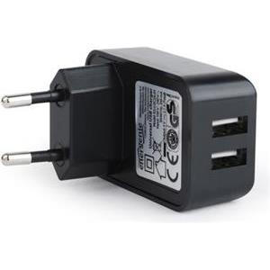 Gembird 2-port universal USB charger, 2.1 A, black