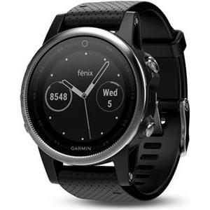 Sportski sat GARMIN Fenix 5S, HR, multisport, srebrni sa crnim remenom